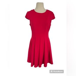 Julia Jordan Cap Sleeve Skater Red Dress With Pockets Size 6
